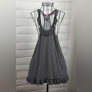 Betsey Johnson Polka-Dot Racerback tank